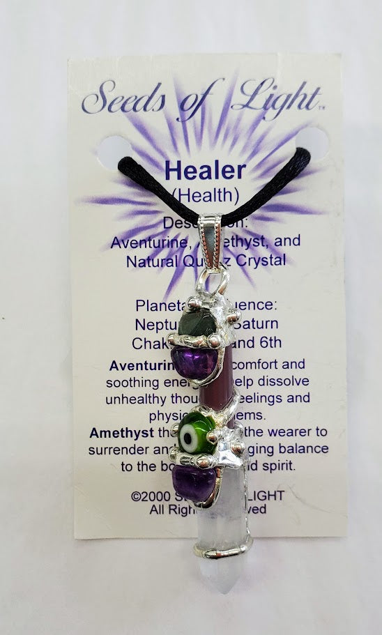 Healer Evil Eye Wand Pendant