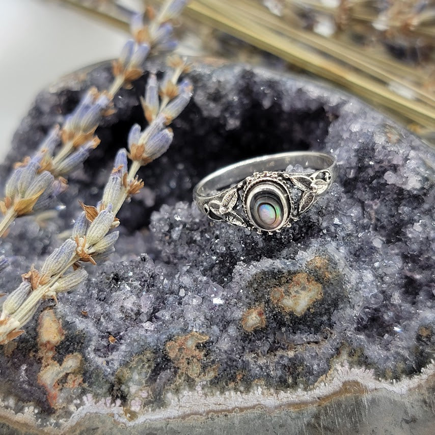 Sterling Silver Abalone Ring