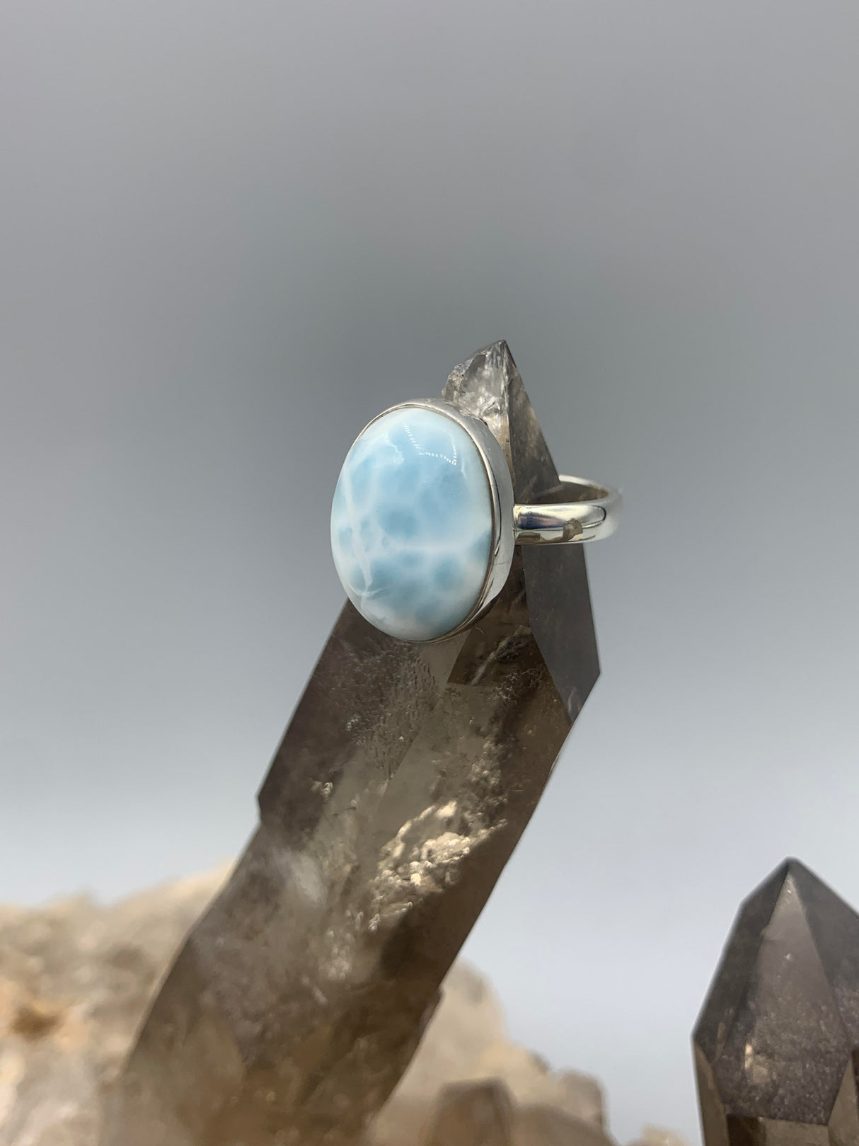 Sterling Larimar Ring 7