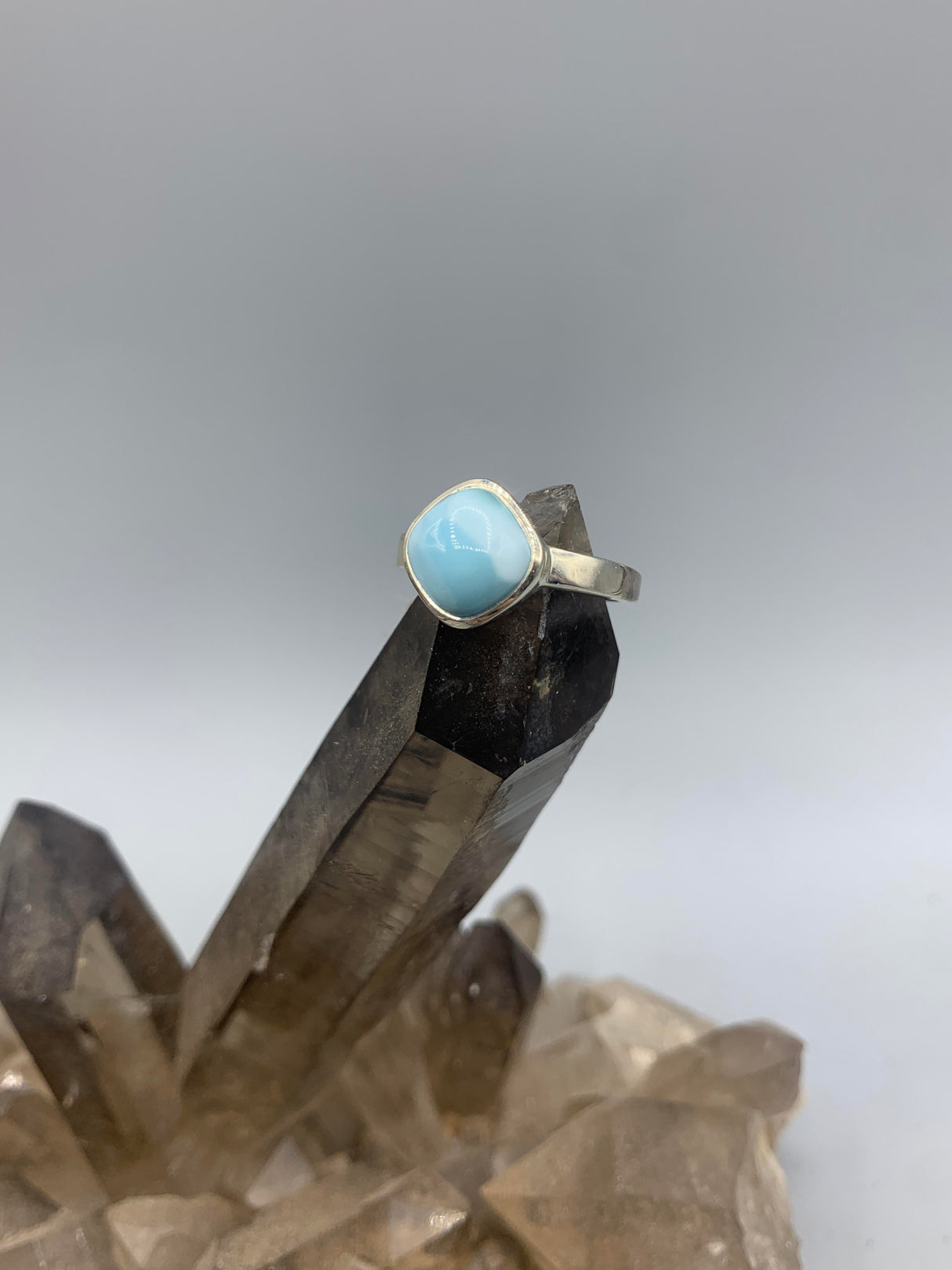 Sterling Larimar Ring 8