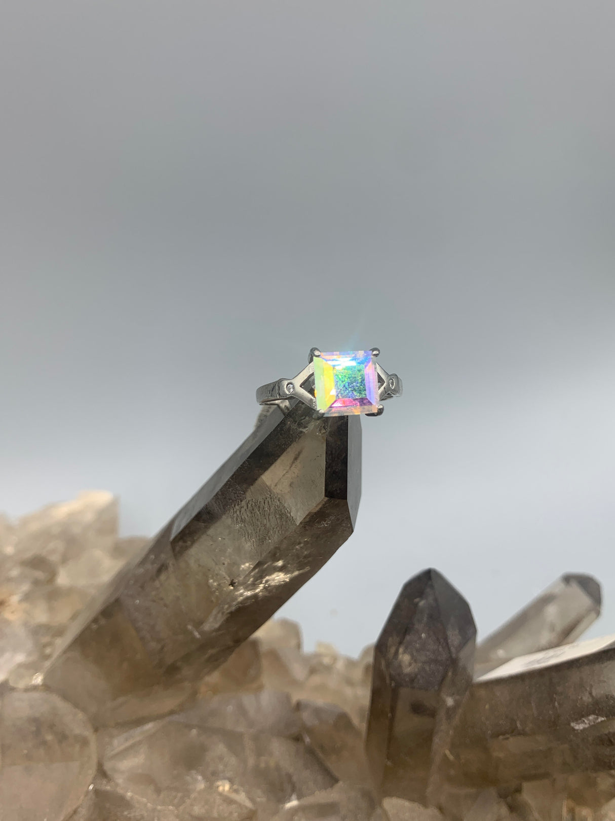 Aura Quartz SS Ring 8