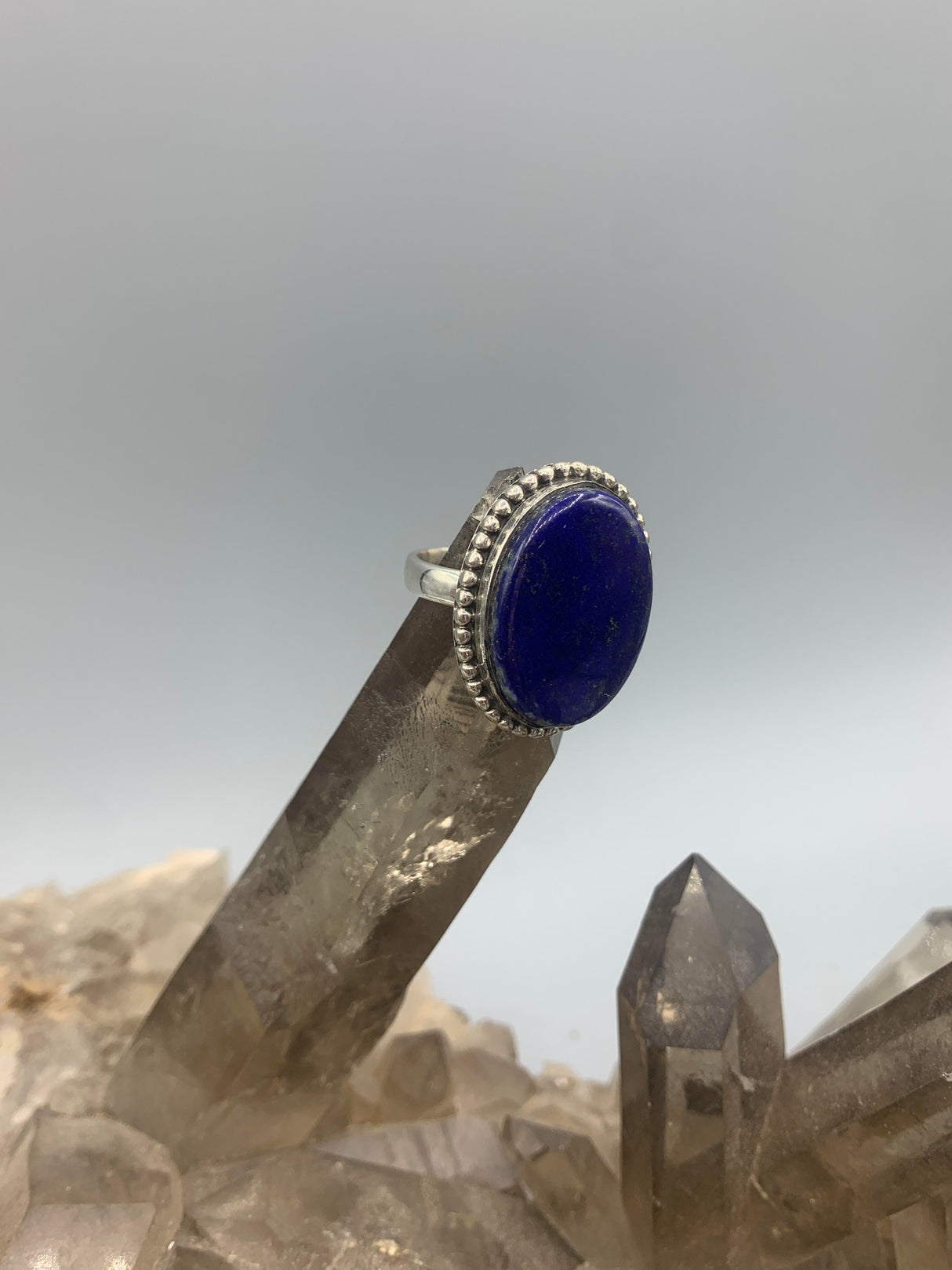 Sterling Silv. Lapis Ring 8