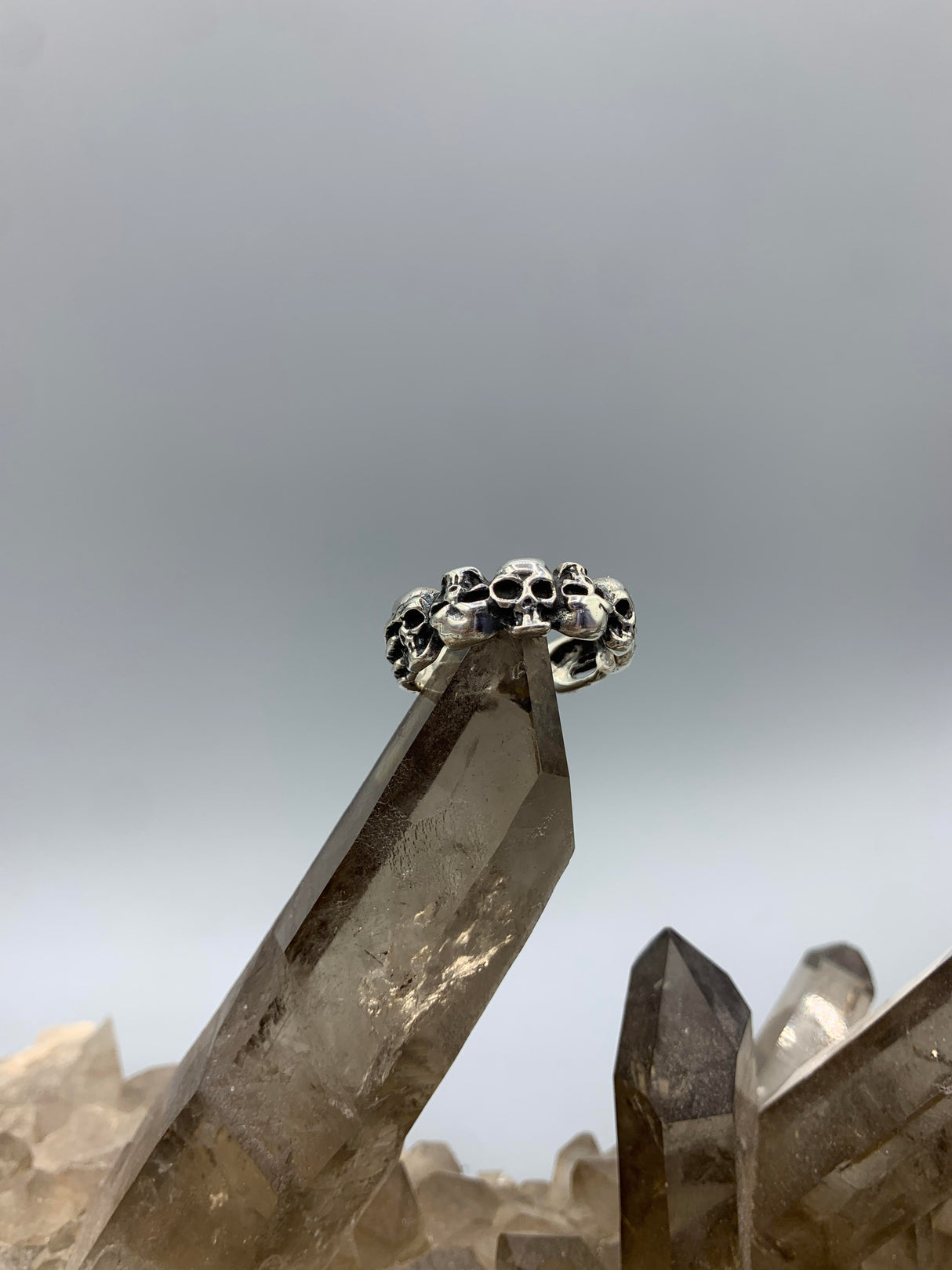 Sterling Silv. Skull Ring 10