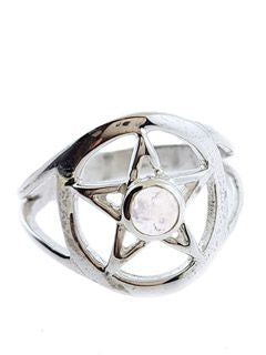 Pentacle Moonstone Ring 8