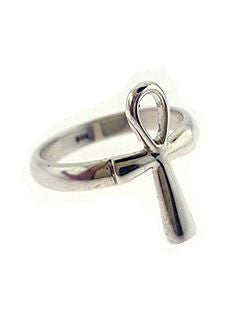 Small Ankh Ring Sterling