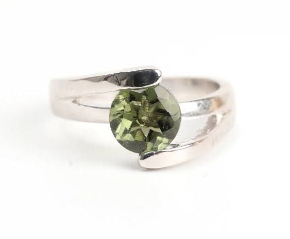 Sterling Faceted Moldavite 6.5