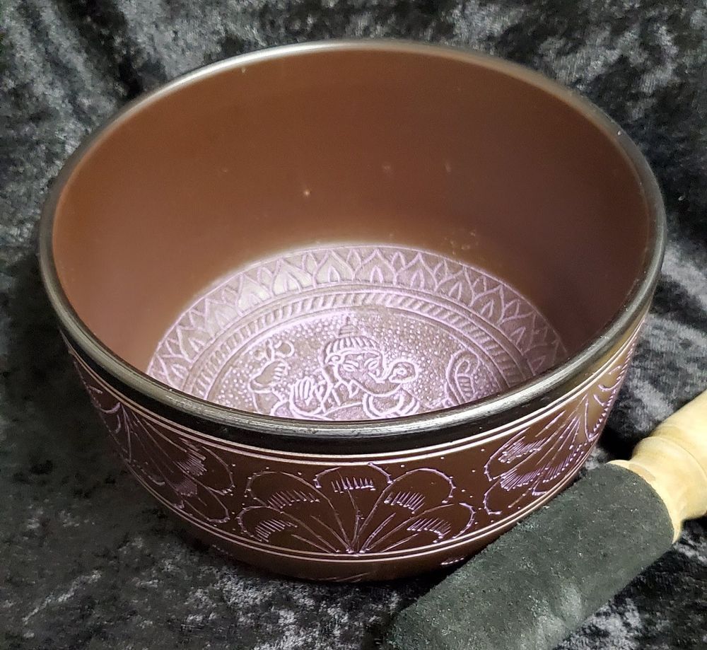 Singing Bowl-Brown/Purple 7.5"