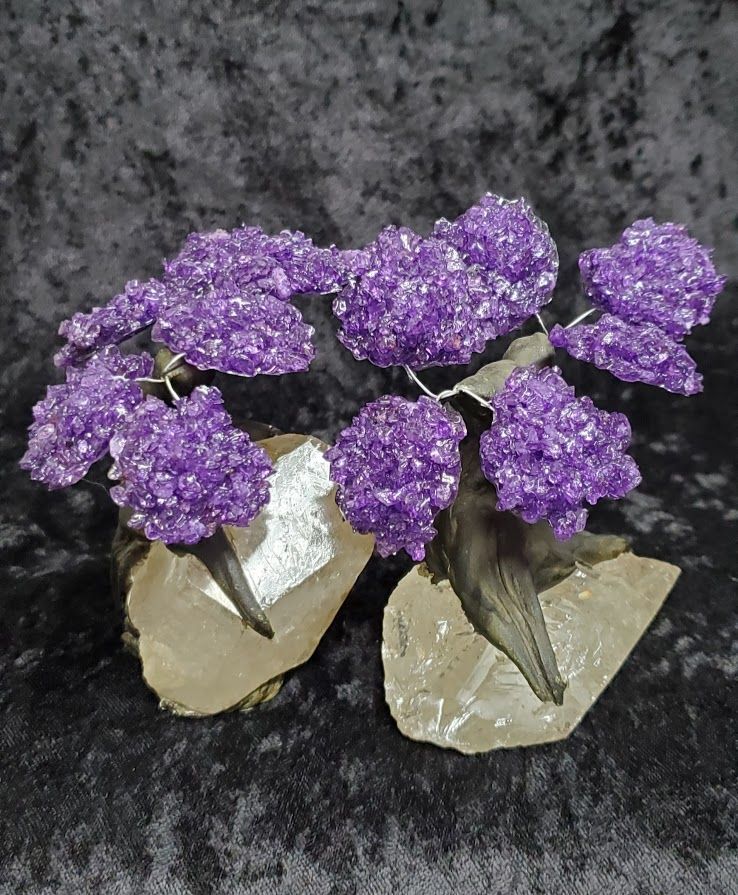 Amethyst Tree on Quartz Pt