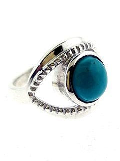 Turquoise/Silver Evil Eye Ring