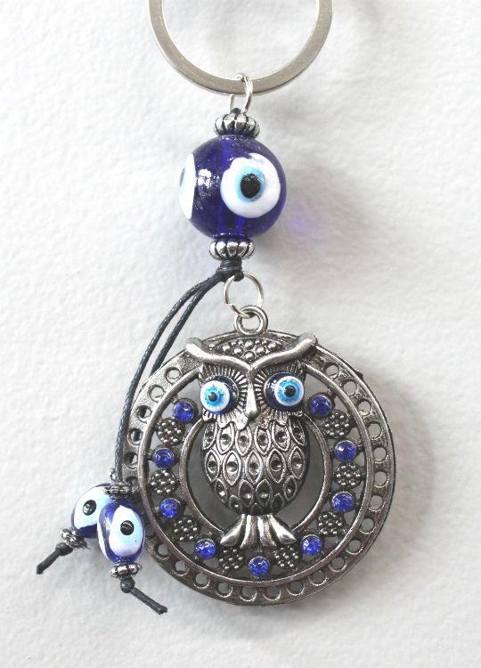 Owl Evil Eye Keychain