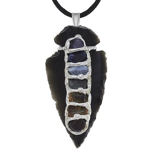 Chakra Obsidian Arrowhead Penda