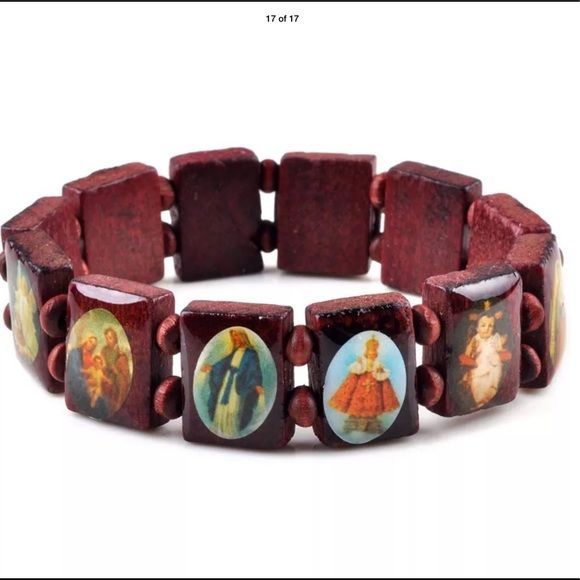 Patron Saints Wood Bracelet