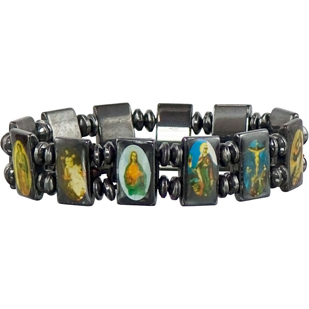 Patron Saints Hematite Bracelet