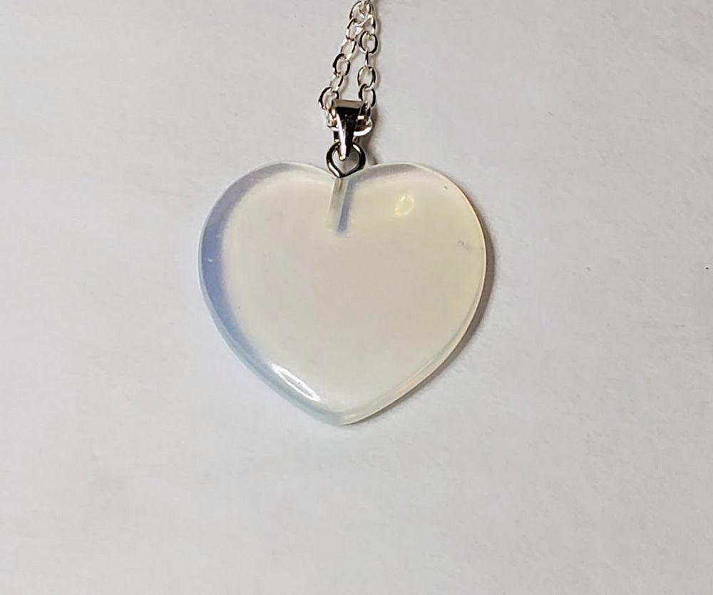 Opalite Heart Pendant