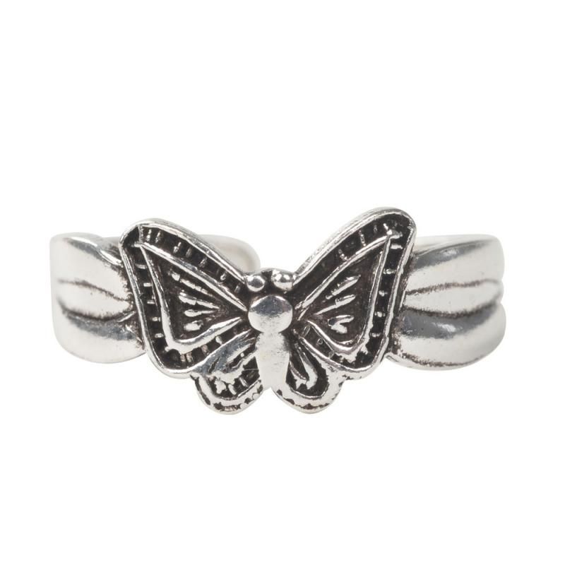 Silver Butterfly Toe Ring