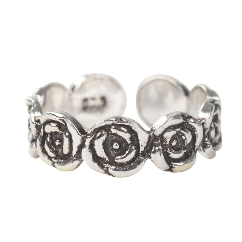 Silver Roses Toe Ring