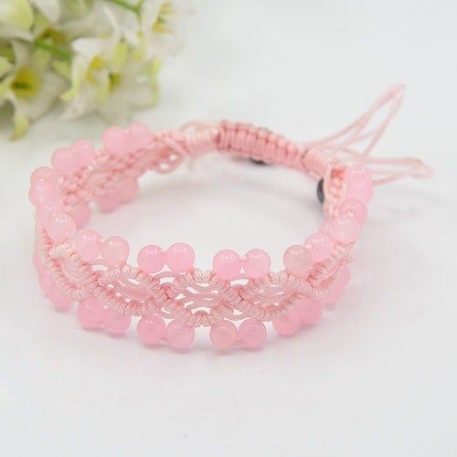 Macrame Rose Quartz Bracelet