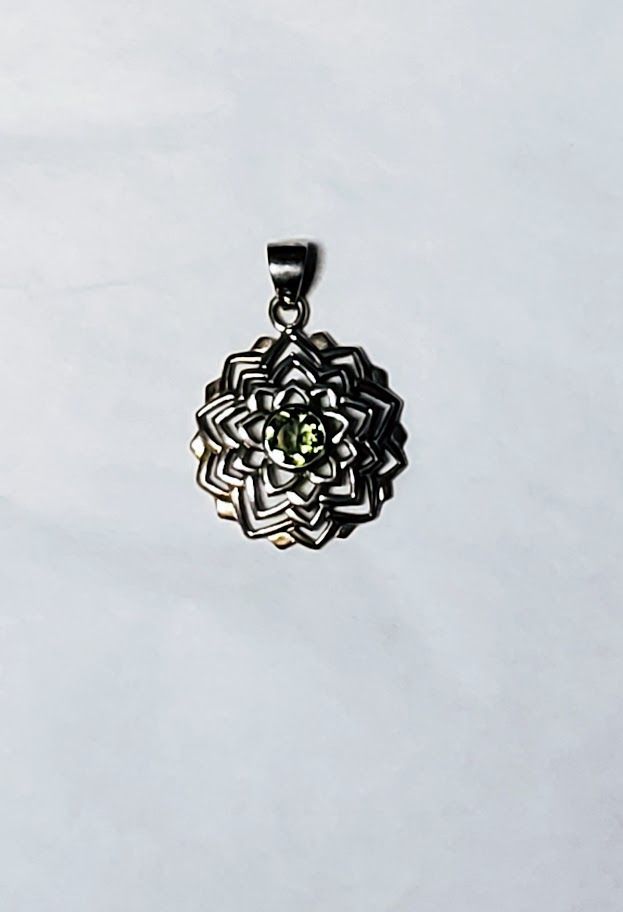 Moldavite Pendant Faceted