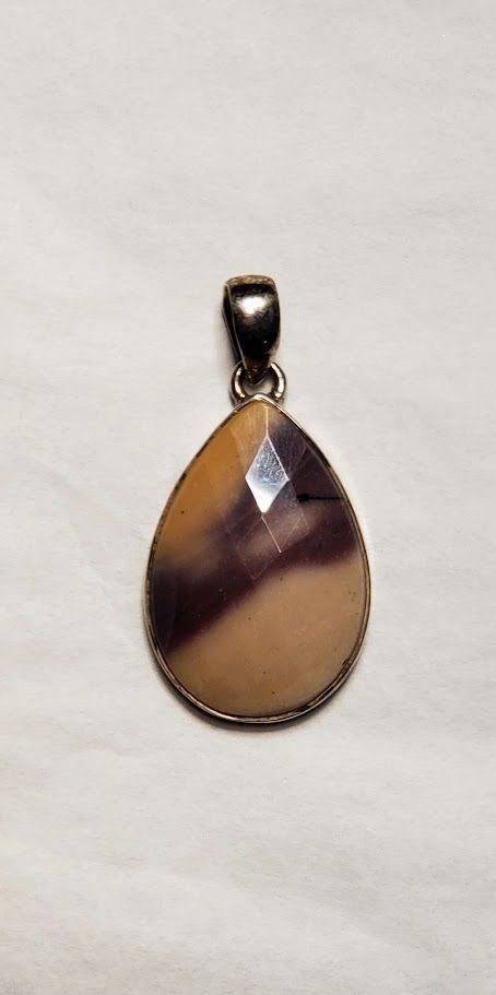 Sterling Faceted Mookaite Pend.