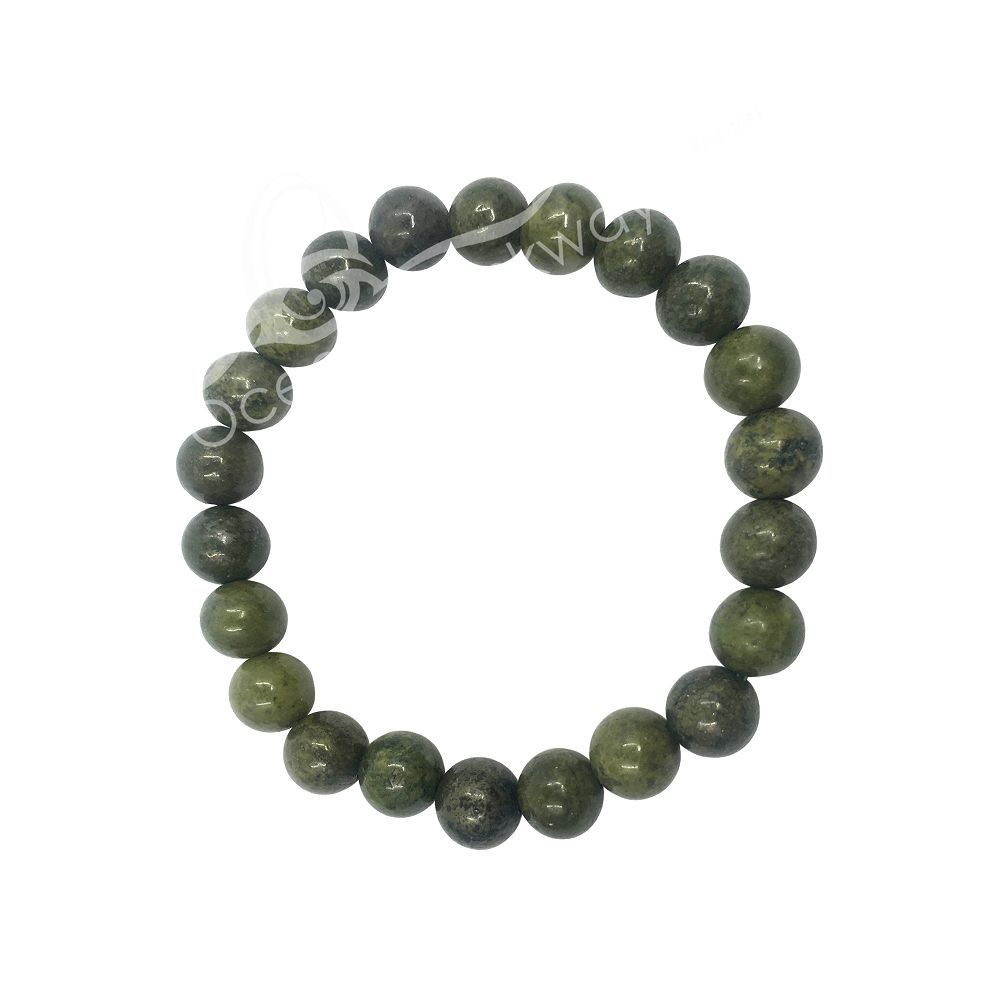 Epidote with Pyrite Bracelet