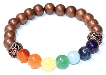 7 Chakra Copper Beads Bracelet