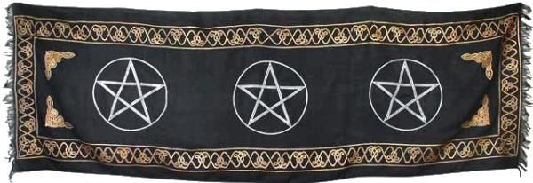 Three Pentagram Altar Cloth