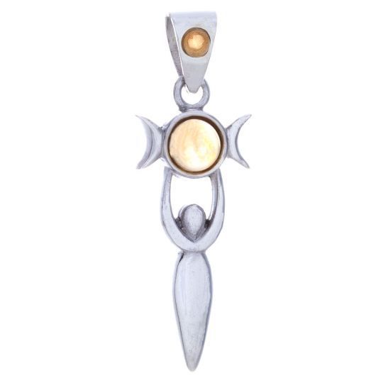 Triple Moon Goddess Pendant