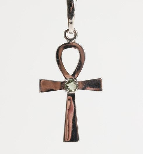 Moldavite Ankh Pendant