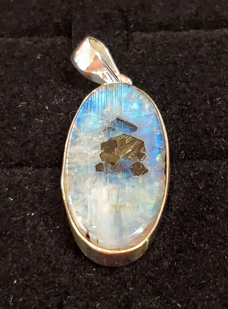 Moonstone in Quartz Pendant sm.