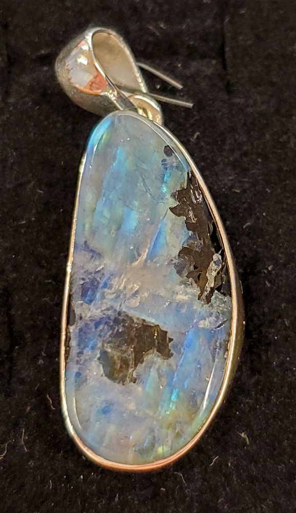 Moonstone in Quartz Pendant