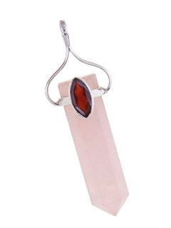 Sterling Rose Quartz/Garnet