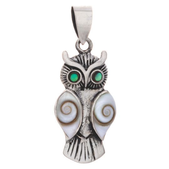 Owl Shiva Eye Pendant