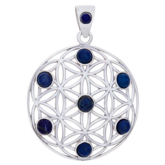 Flower of Life Lapis Pendant