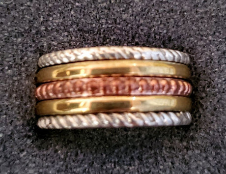 Silver/Copper/Brass Ring 8.5