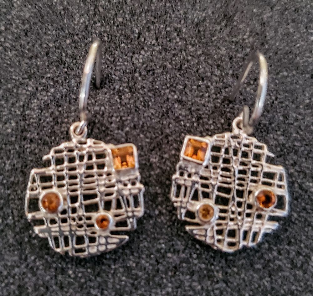 Sterling Citrine Earrings