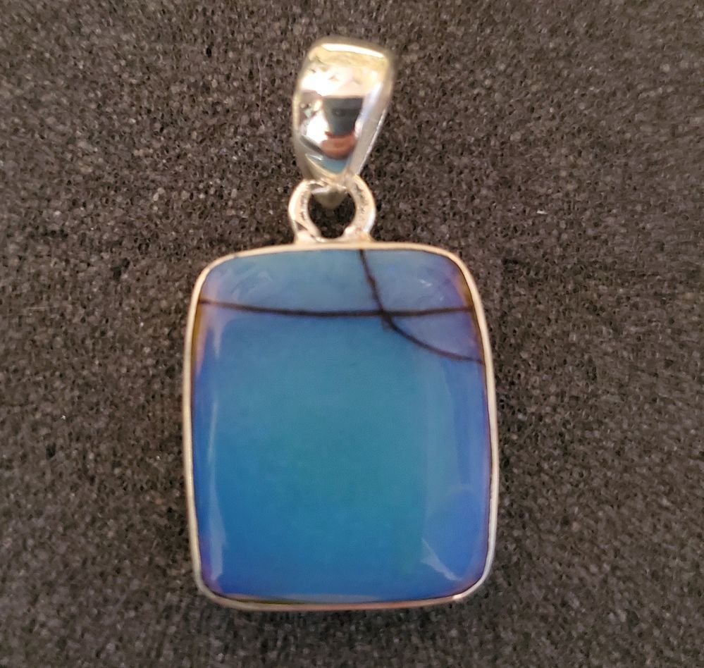 Sterling Opal Square Pendant