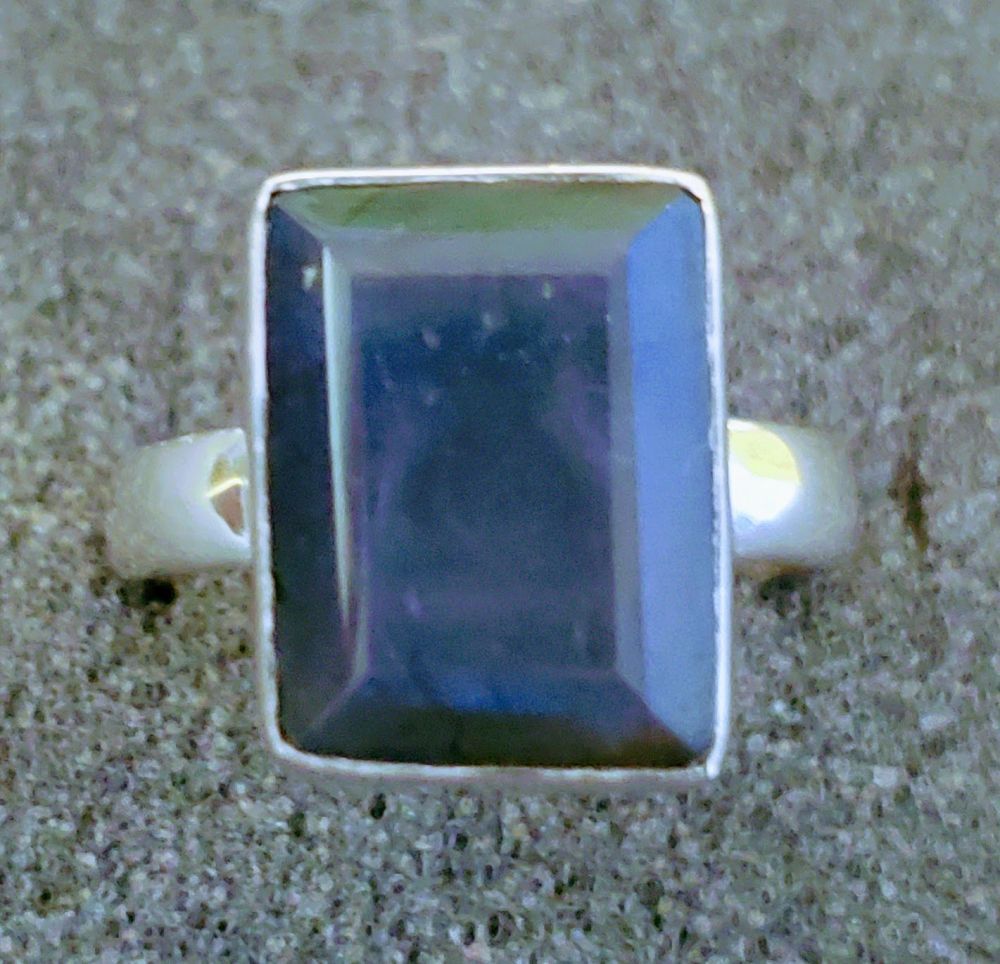 Silver Labradorite Ring 7