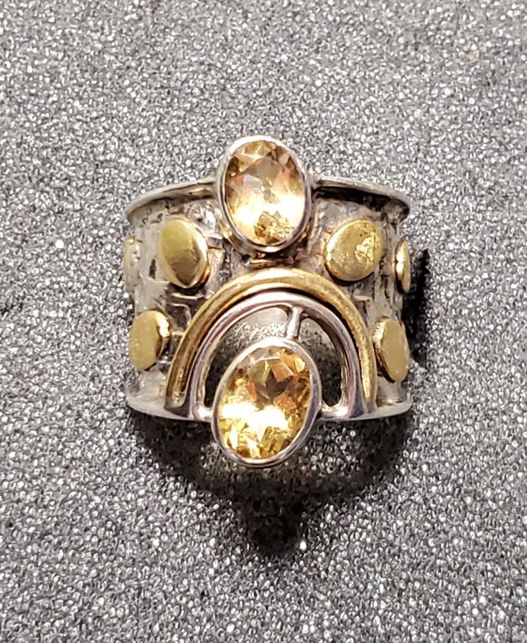 Sterling/Bronze Citrine Ring