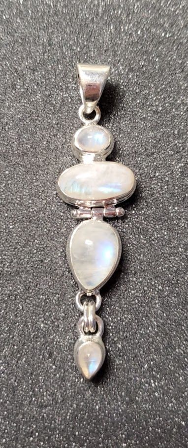 Sterling 4 Moonstone Pendant