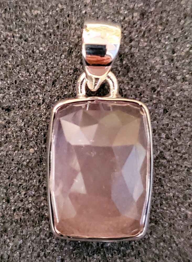 Silver Faceted Rose Quartz