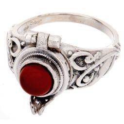 Round Box Ring Carnelian 6