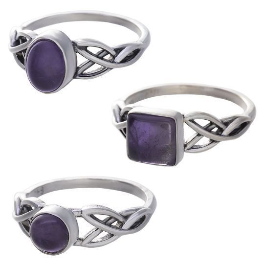 Amethyst Silver Trisquele 9