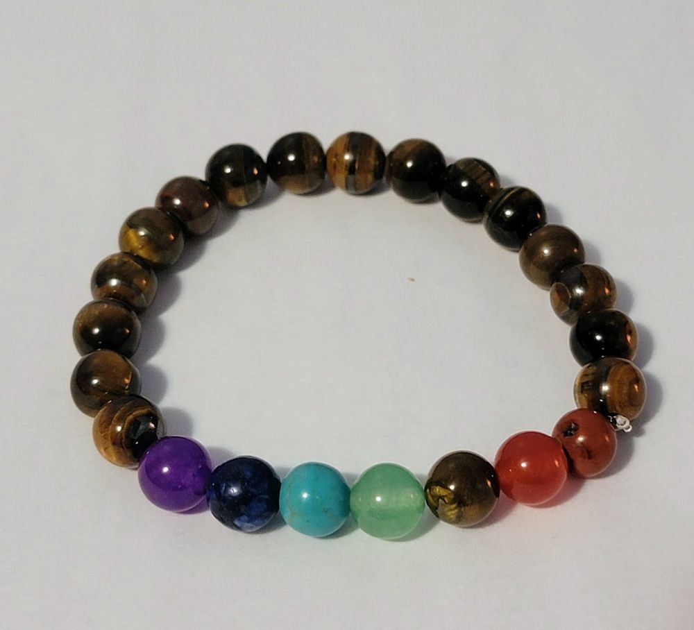 7 Chakra/Tiger Eye Bracelet