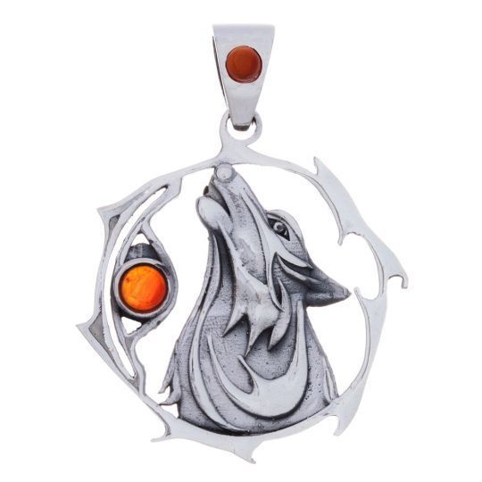 Sterling Wolf Pendant