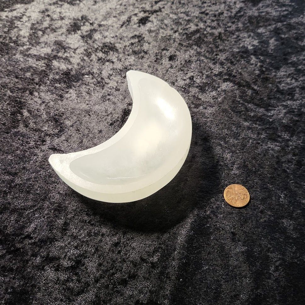 Selenite Moon Bowl