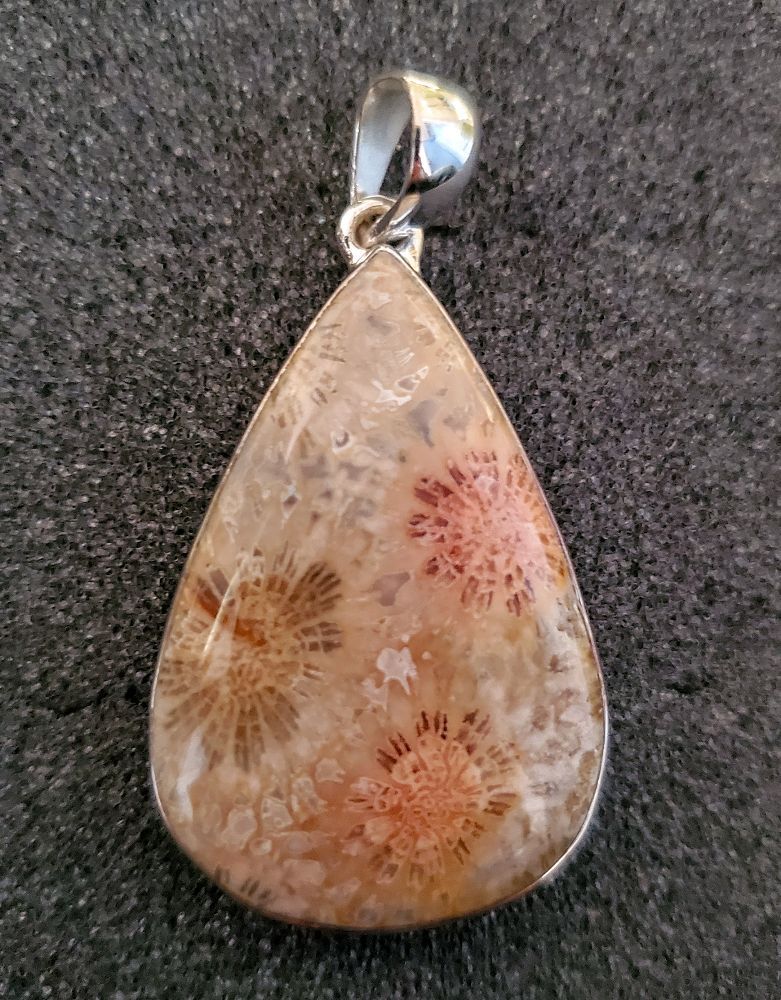 Sterling Petoskey Stone Pend.