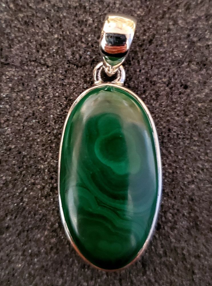 Sterling Malachite Pendant