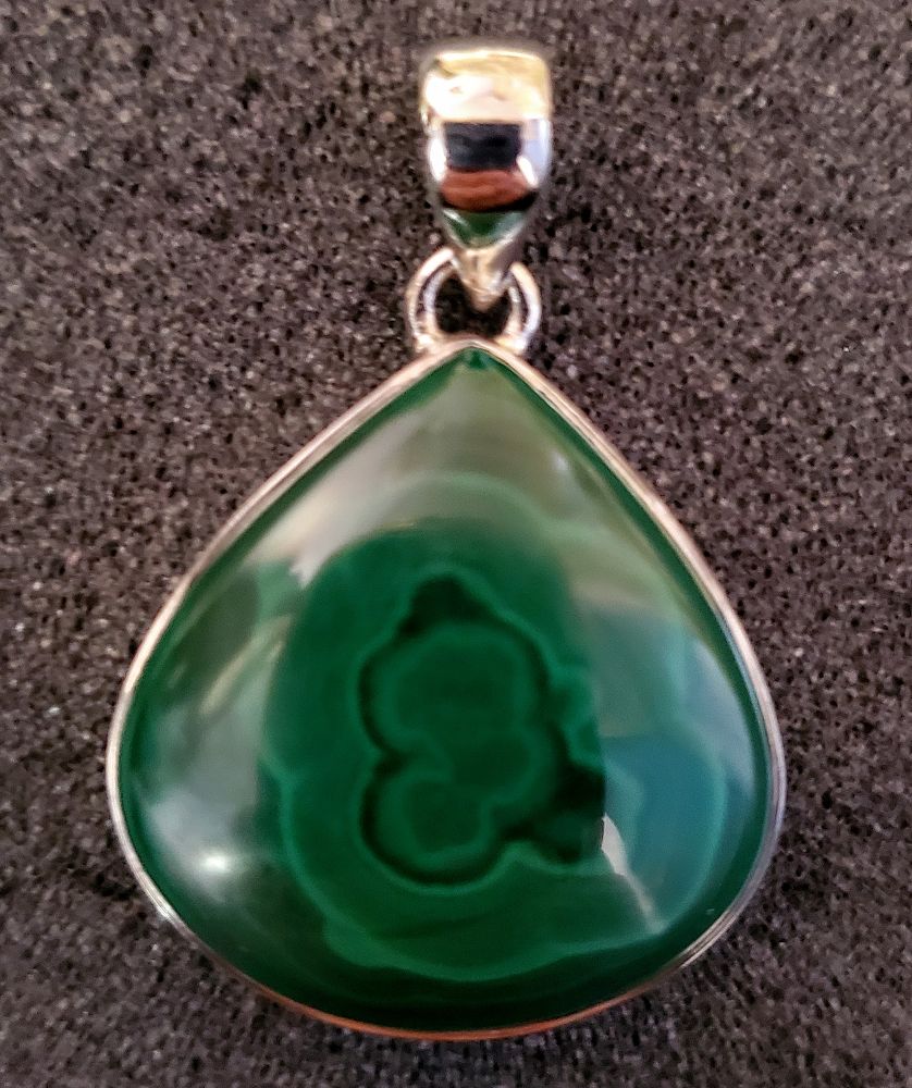 Sterling Silver Malachite Pend.