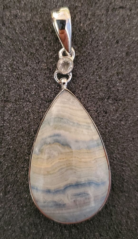 Silver Lapis lace Onyx Pendant