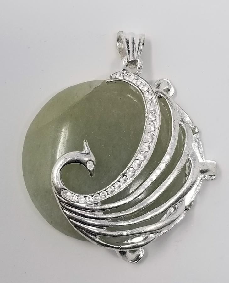 Aventurine Peacock Pendant